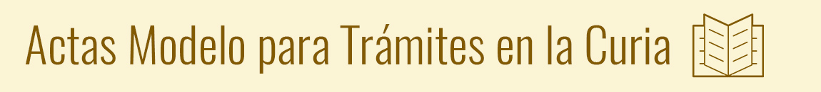 Actas Modelo para Trámites